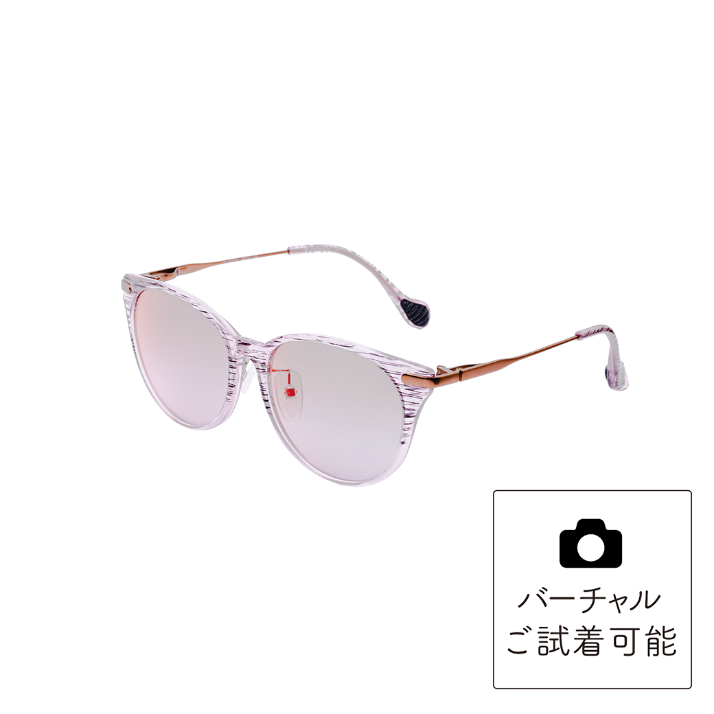 [お値下げしました]eyebrella ピンクベージュサングラス 訳あり】アイブレラ eyebrella.f サングラス NH2 ピンク系